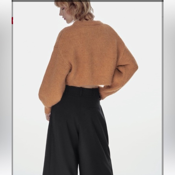 ZARA CROPPED KNIT SWEATER - Picture 3 of 7